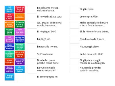 Pronomi diretti e indiretti