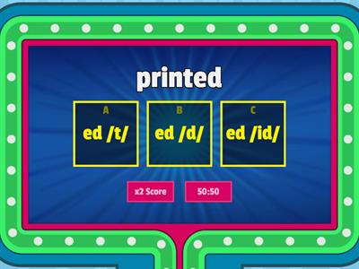 3 sounds of -ed
