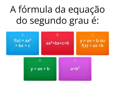 Ensino Médio: Equação do segundo grau