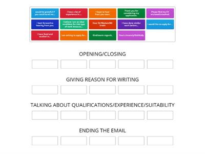 Useful language for writing a formal email for a job- Excel 