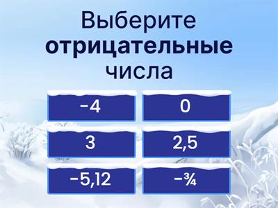 Отрицательные числа