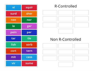 R-Controlled Syllable Sort