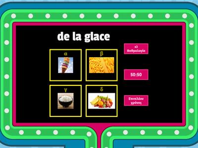 Aliments, plats et recipients