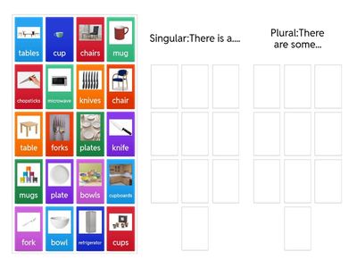 Singular and plural - Kitchen things 