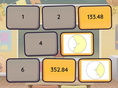 Match the Sector to its Area (round to 2 decimal places)