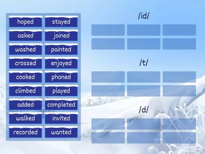 Pronouncing words ending in -ed