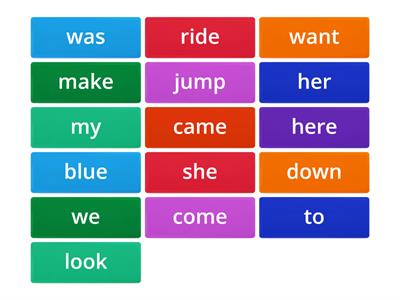 Word wall sight words