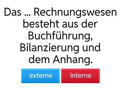 internes und externes Rechnungswesen