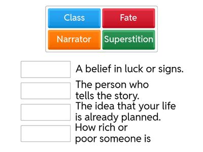 Blood Brothers: Key Words.