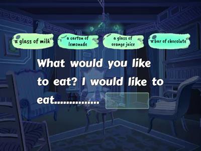 WHAT WOULD YOU LIKE ..............?