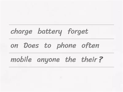 Word order in questions