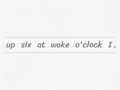 Pre-Entry - Daily Routines