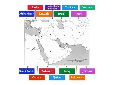 SW Asia Political Map