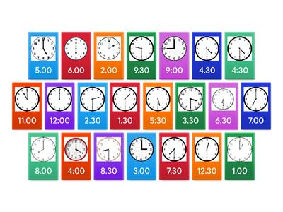 Time (o'clock, half past)