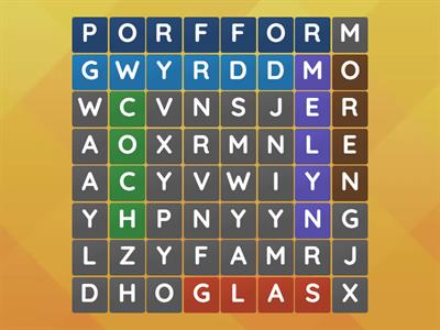 Colour wordsearch