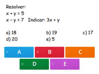 Sistema de ecuaciones con dos incógnitas