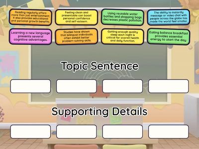 Topic Sentence vs Supporting Details 