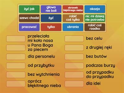 Puzzle z dopełniaczem - A2
