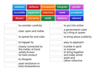Q1 Week 6 Study Skills Vocabulary