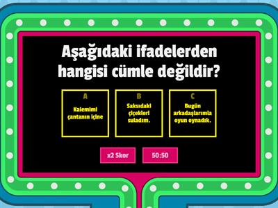 TÜRKÇE CÜMLE BİLGİSİ DEĞERLENDİRME