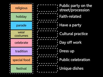 Basic English Vocabulary Match