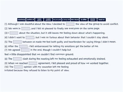 Agreeing and disagreeing (L9)