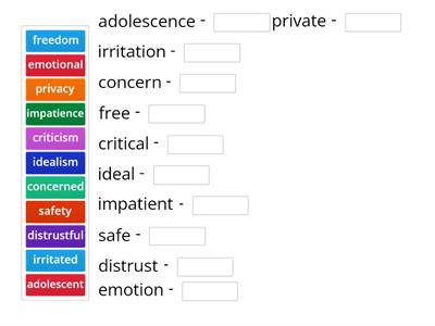 Solutions Inter 1F Nouns and Adjectives