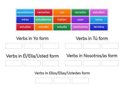 1 QC 2 B1 AR Verbs Subject Pronouns