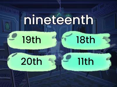 Ordinal numbers 1st-20th