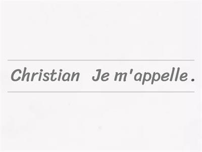 Se présenter, présenter quelqu'un et leurs objets préférés en français