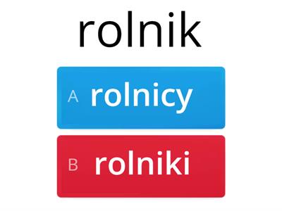 Rodzaj męskoosobowy - liczba mnoga