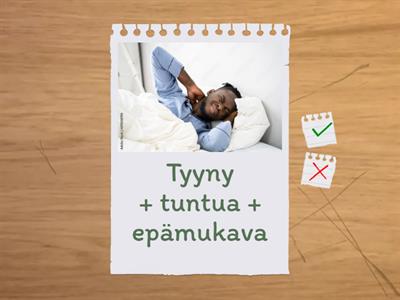 Tunneverbit + LTA/LTÄ. Tee lause.