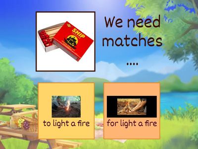 INFINITIVE OF PURPOSE Level 2