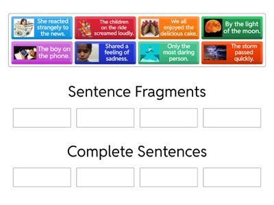 Fragments and complete sentences