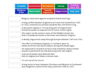 Middle Ages Match Up