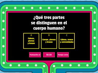 Preguntas de Ciencias Naturales para niños de sexto grado de primaria: El cuerpo humano.