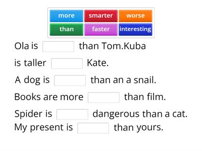 comperative and superlative 6 revision