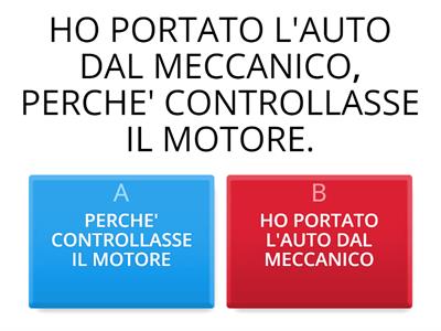 PERIODO: CROCETTA LA PROPOSIZIONE PRINCIPALE