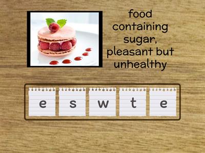 B1  Vocabulary -Tastes