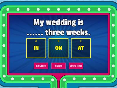 Prepositions of Time  - IN ON AT