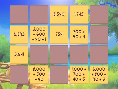 Matching - Standard Form & Expanded Form
