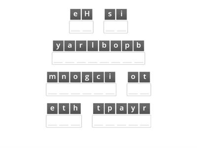 Anagram  definitely/probably/might/may