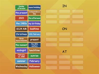 Prepositions of Time