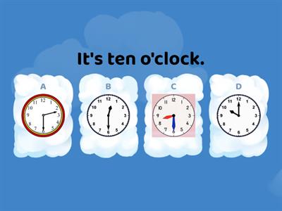  Telling the Time (o'clock /half past) 