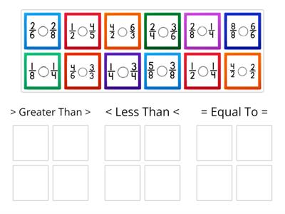 Greater Than, Less Than, or Equal To Sort