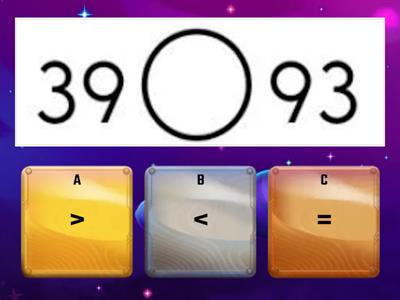 Greater than, Less than, Equal to 