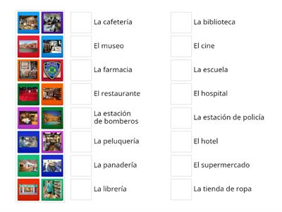 Match La ciudad lugares indicaciones