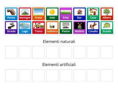  ELEMENTI NATURALI O ARTIFICIALI? 