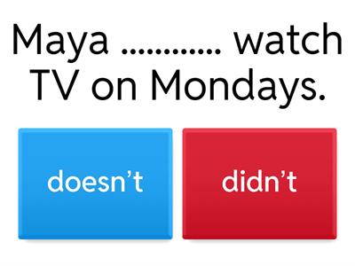  Past and Present Simple