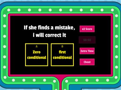 First conditional - Zero conditional 